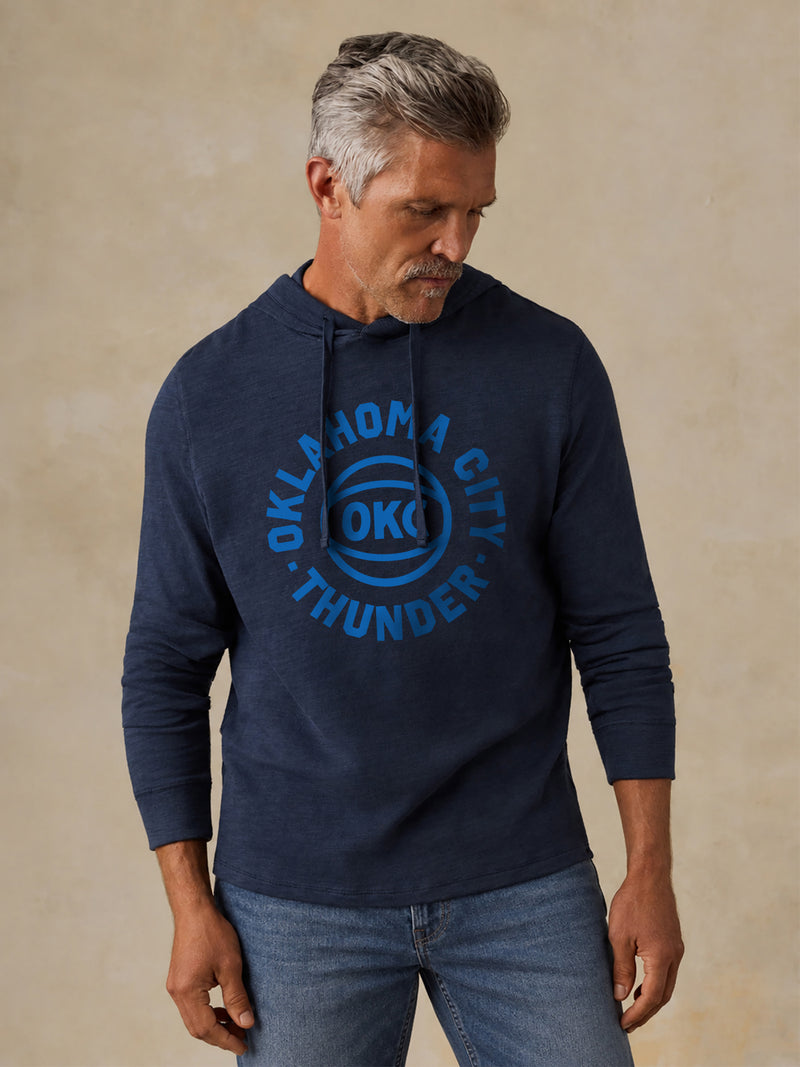 Oklahoma City Thunder Sunwashed Organic Hoodie - Blue Nights