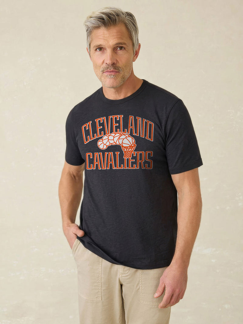 Cleveland Cavaliers Sunwashed Regenerative Tee - Ridge Black