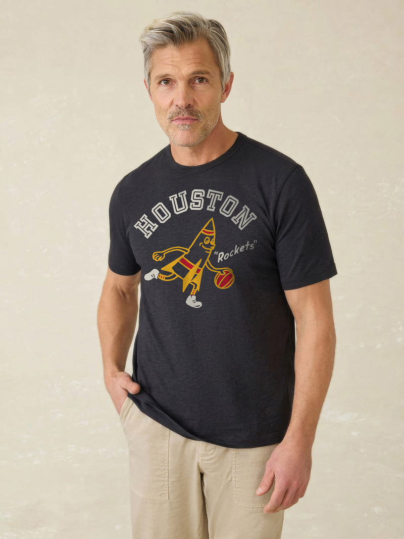 Houston Rockets Sunwashed Regenerative Tee - Ridge Black