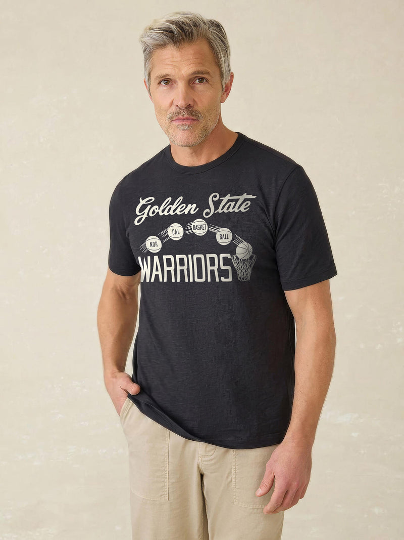 Golden State Warriors Sunwashed Regenerative Tee - Ridge Black