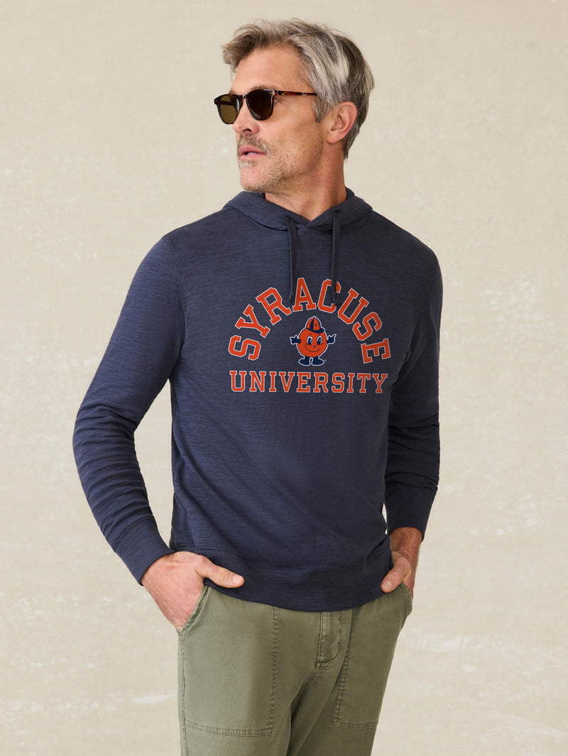 Syracuse University Sunwashed Organic Hoodie - Blue Nights