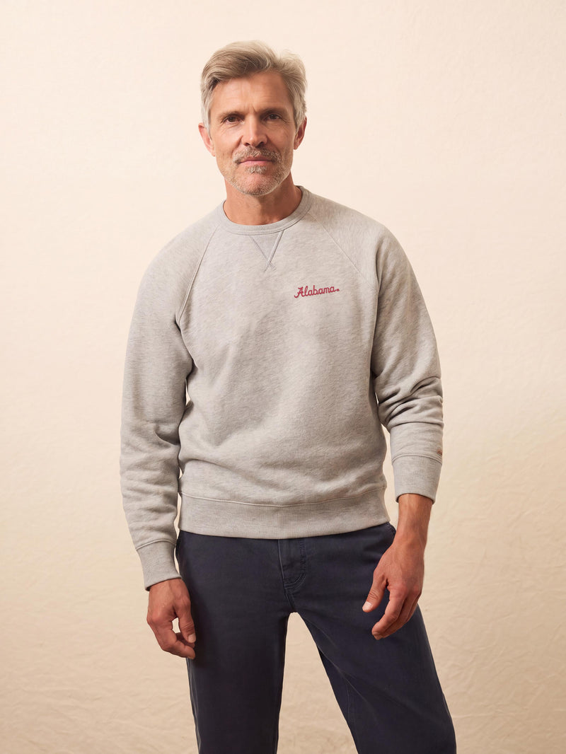 University of Alabama High Standard Fleece Crew - Silver Ash Heather