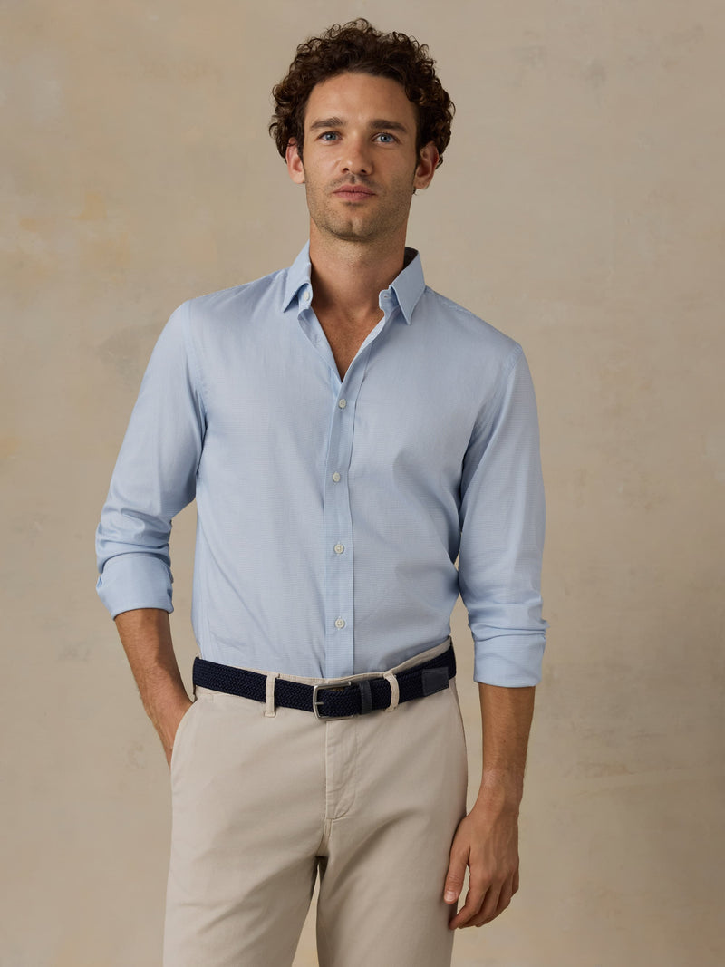 The Movement Shirt - Bermuda Blue Pincheck