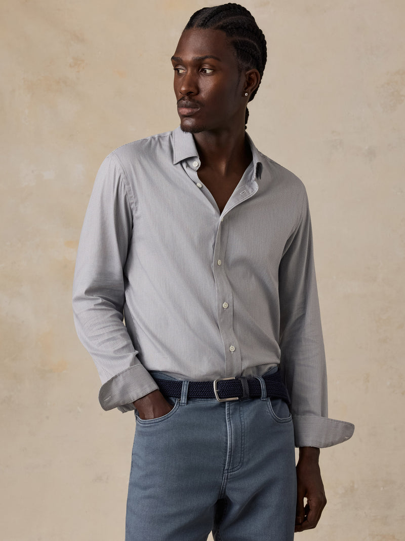 The Movement Shirt - Grey Pincheck