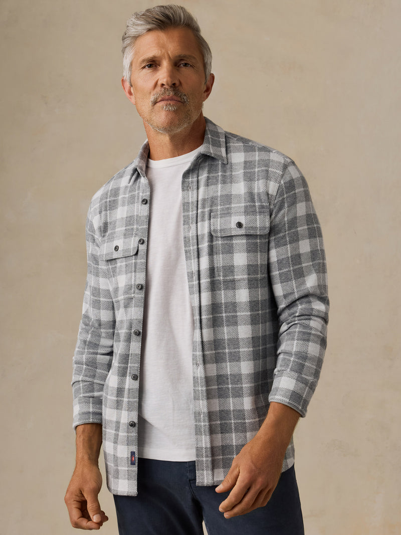 Legend Sweater Shirt - Stone Hollow Plaid