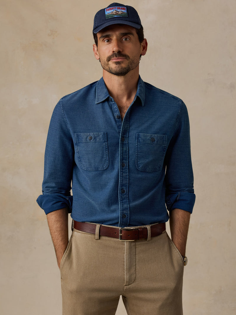Field Knit Shirt - Storm River Wash
