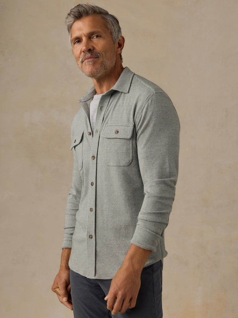 Legend Sweater Shirt - Olive Stone Pincheck