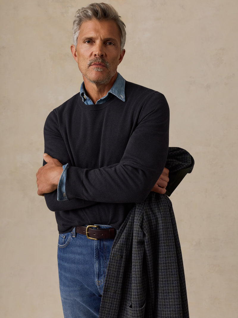 Long-Sleeve Sweater Tee - Ridge Black
