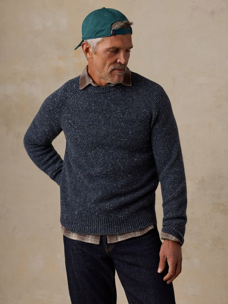 Donegal Crew Sweater - Steel Midnight Feeder