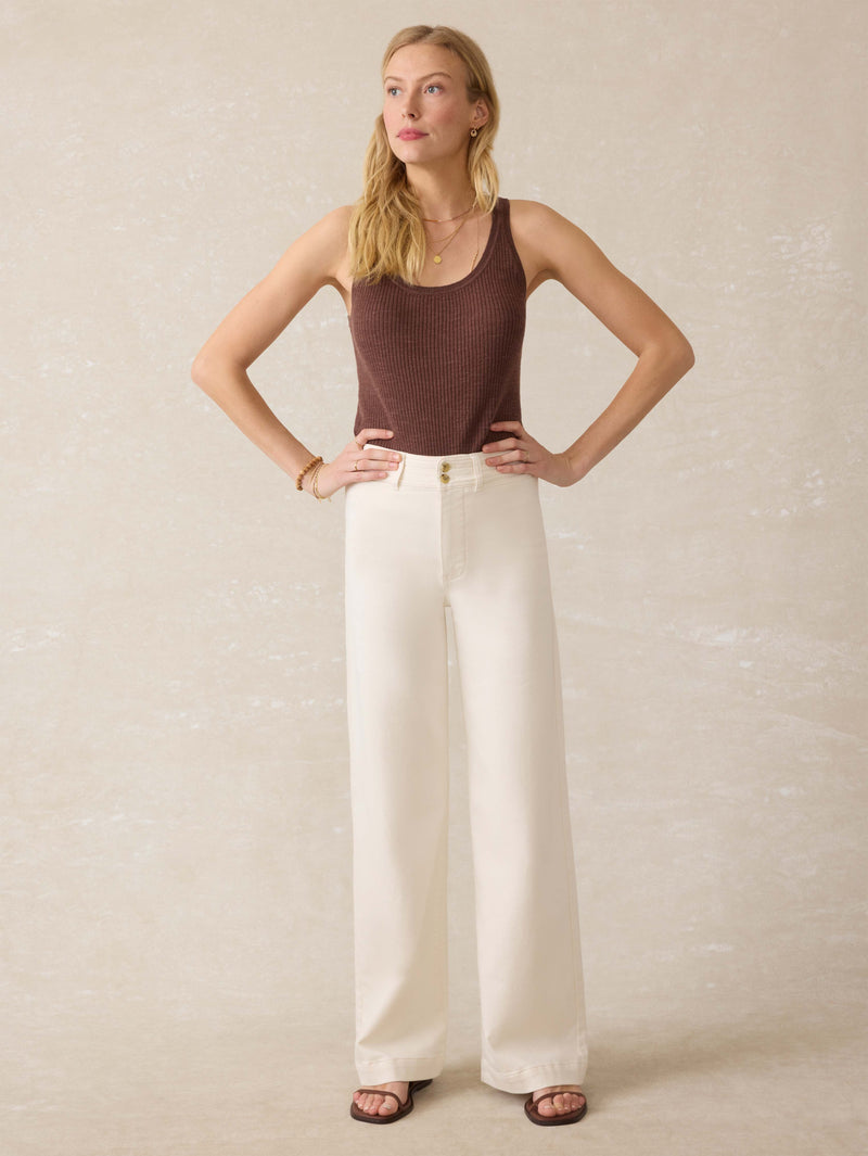 Stretch Terry Harbor Pant - Egret