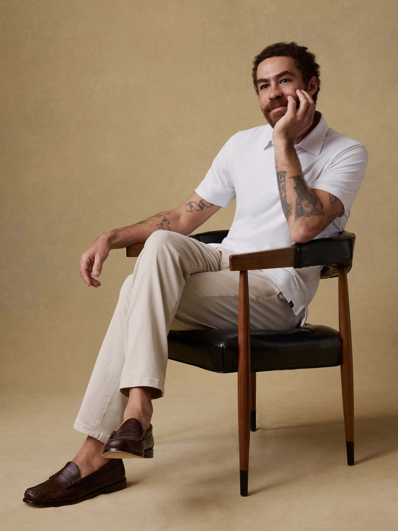 Short-Sleeve Movement Pique Polo - Pure White