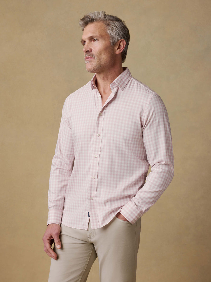 The Movement Shirt - Rose White Gingham