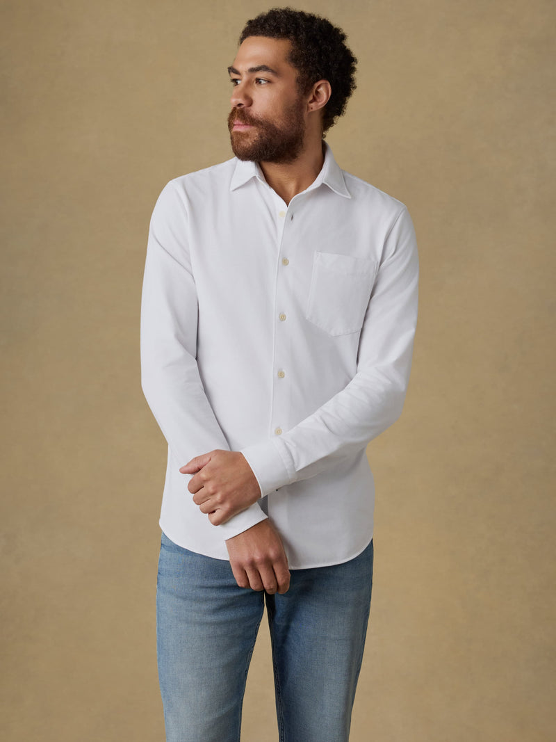 Costa Pique Shirt - Pure White