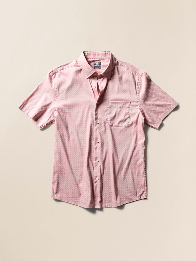 Short-Sleeve Movement Monterey Shirt - Mauve Blossom Geo