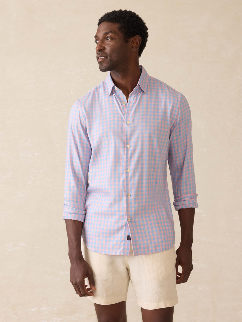 Movement Monterey Shirt - Coral Sky Gingham