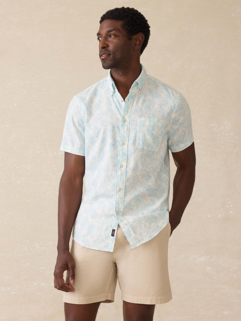 Short-Sleeve Breeze Shirt - Sky Beach Foliage