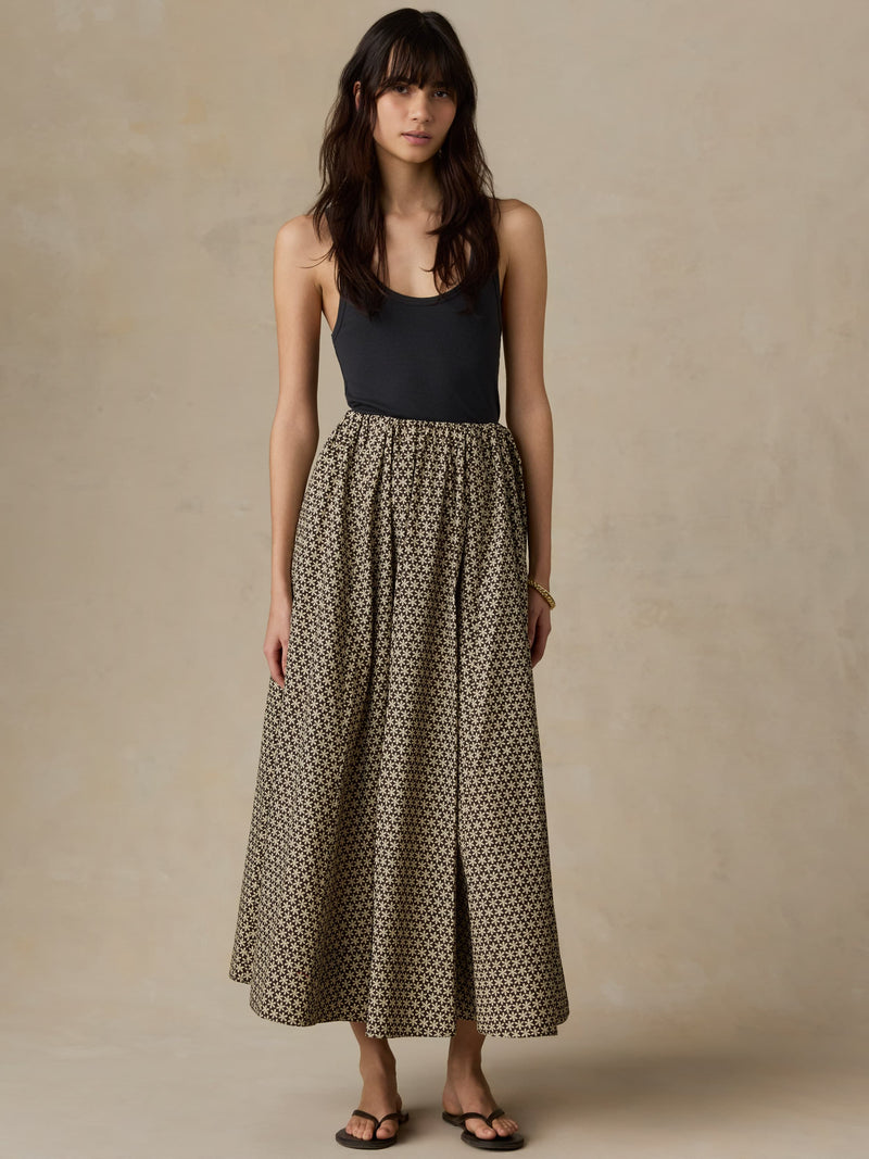 Coastal Poplin Nera Skirt - Bloom Trail Floral