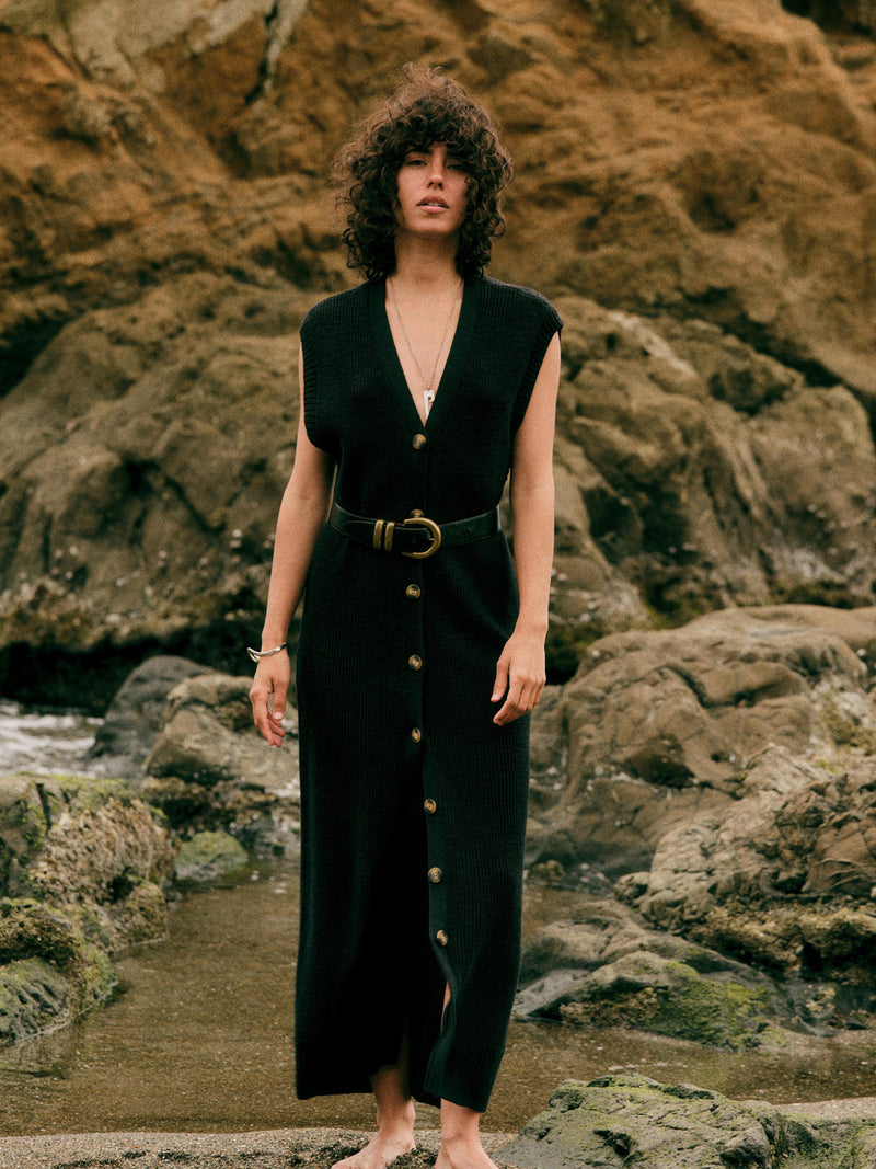Miramar Linen Duster - Black