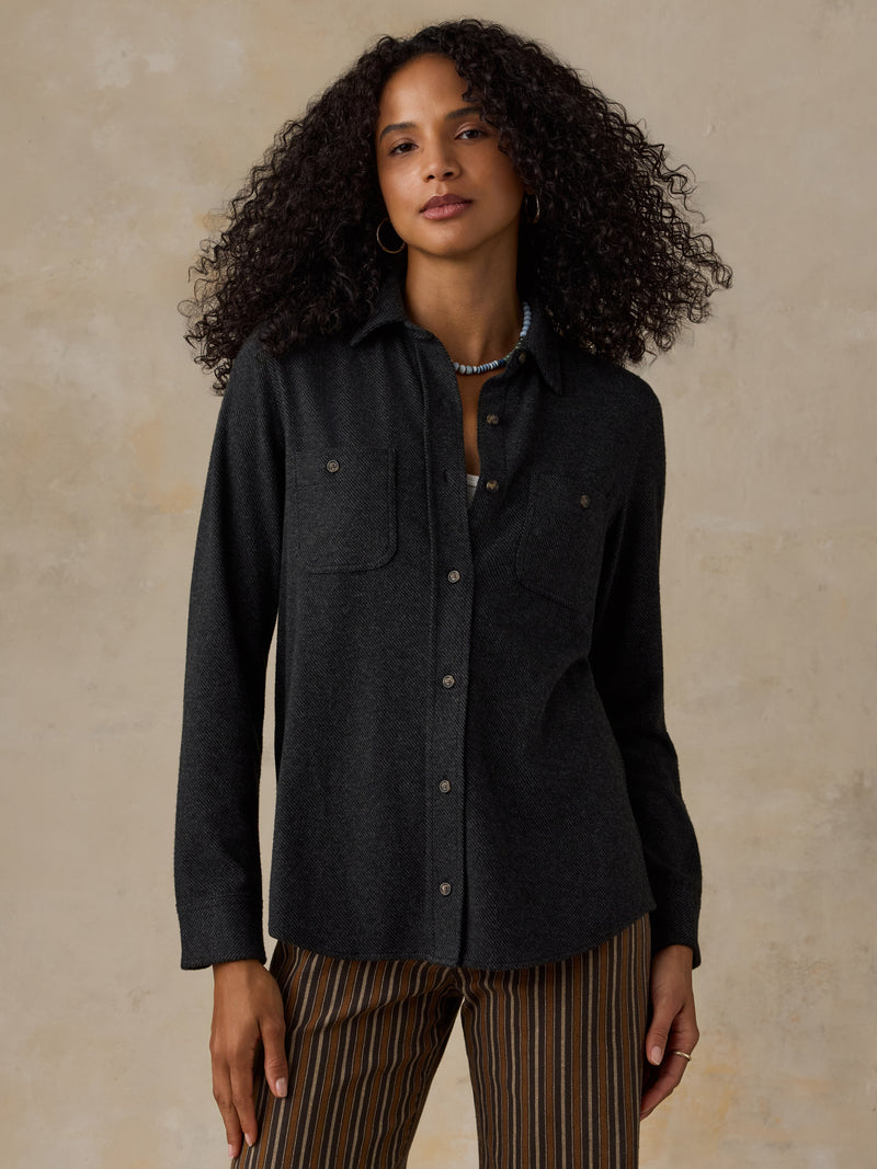 Legend Sweater Shirt - Heathered Black Twill