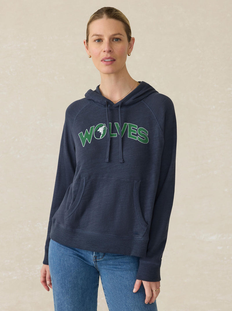 Minnesota Timberwolves Sunwashed Organic Hoodie - Blue Nights
