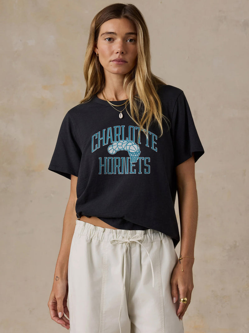 Charlotte Hornets Sunwashed Regenerative Tee - Washed Black