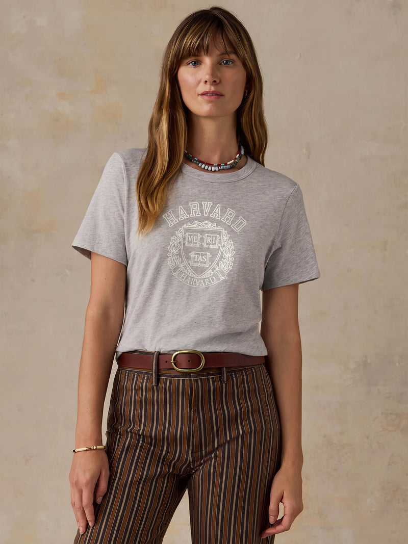 Harvard Sunwashed Regenerative Tee - Dune Grey Heather