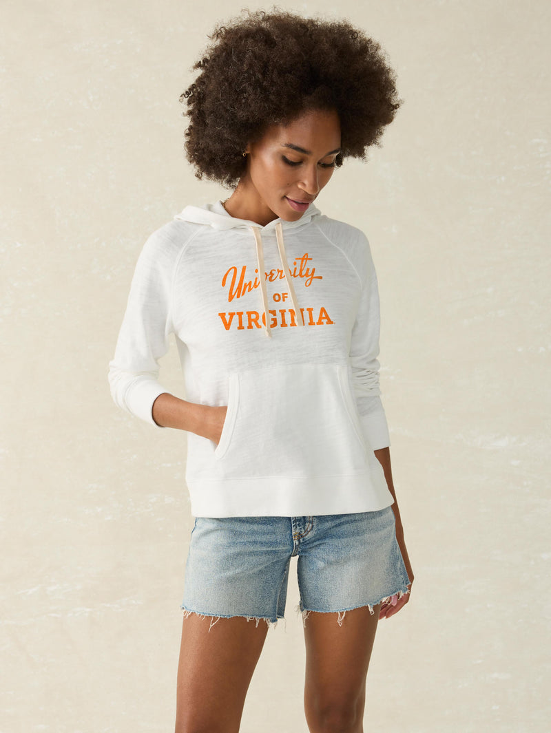 University of Virginia Sunwashed Organic Hoodie - White
