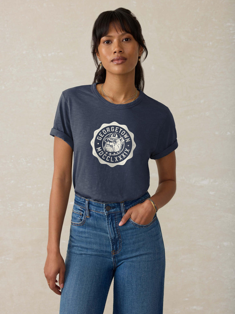 Georgetown Sunwashed Regenerative Tee - Dune Navy