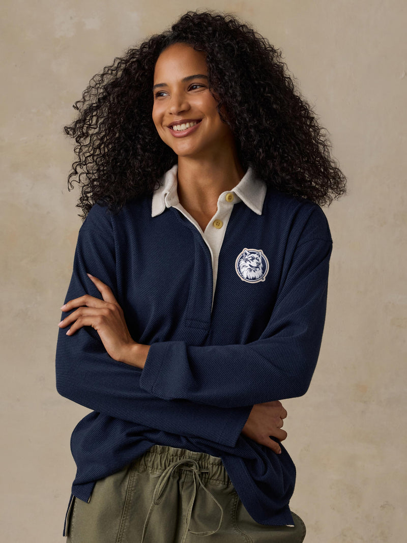 University of Connecticut Legend Sweater Rugby Popover - Brighton Navy Twill