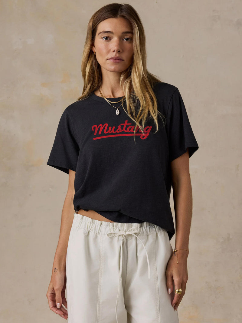 Southern Methodist University Sunwashed Essential Tee - Washed Black