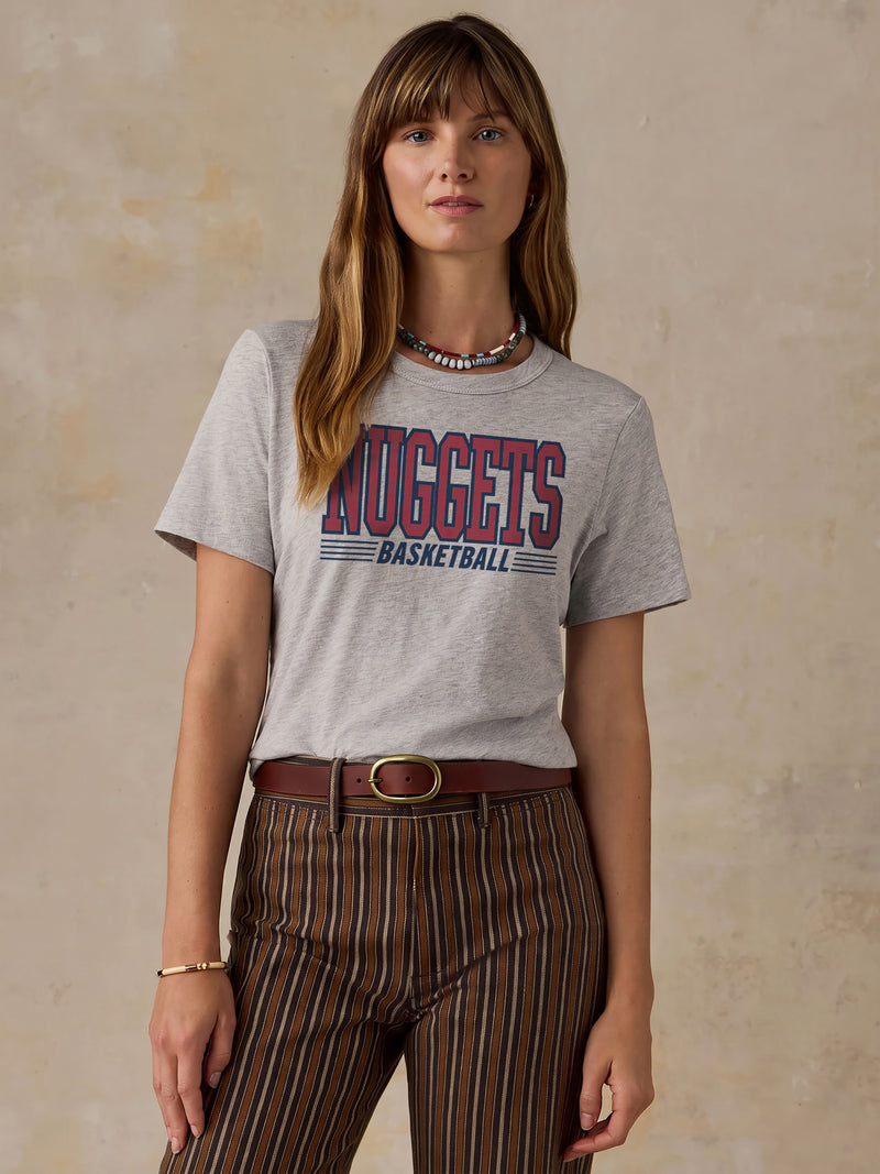Denver Nuggets Sunwashed Regenerative Tee - Granite Heather