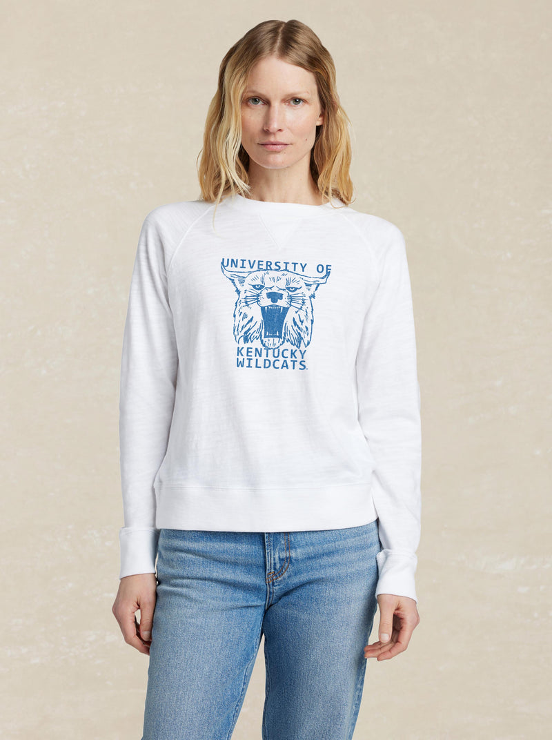 University of Kentucky Sunwashed Organic Crewneck - White