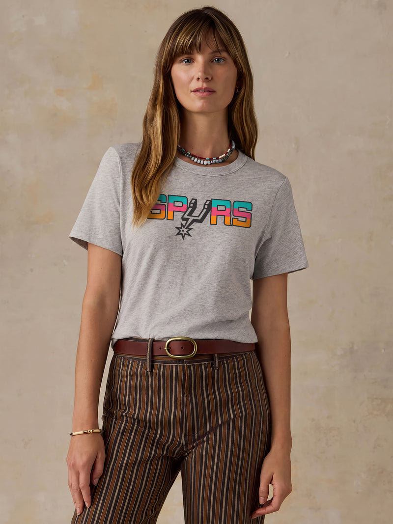 San Antonio Spurs Sunwashed Regenerative Tee - Granite Heather