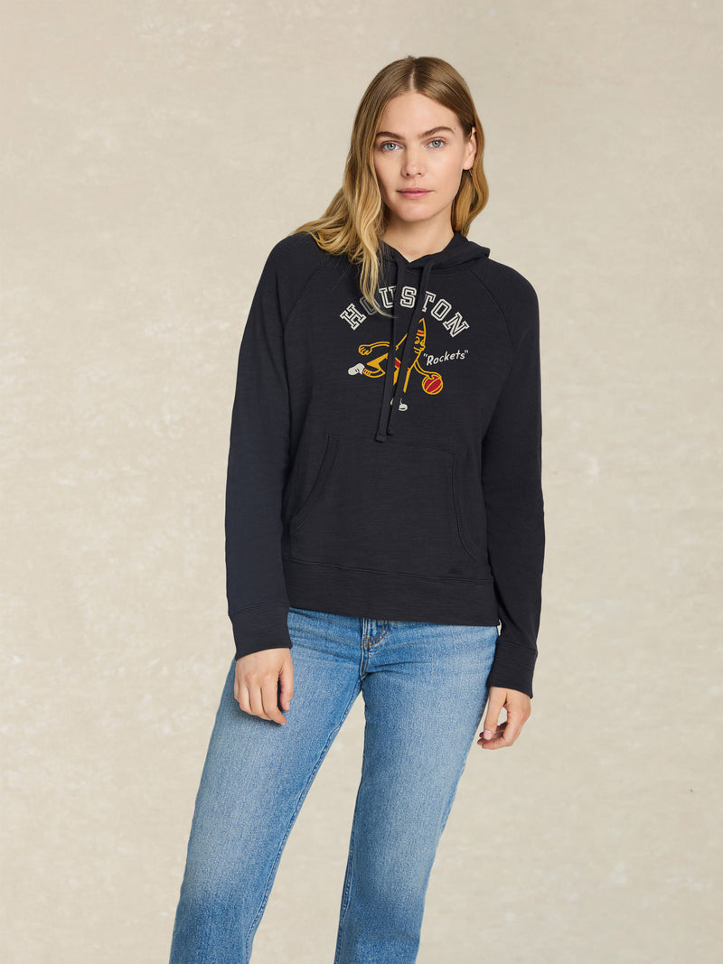 Houston Rockets Sunwashed Organic Hoodie - Washed Black