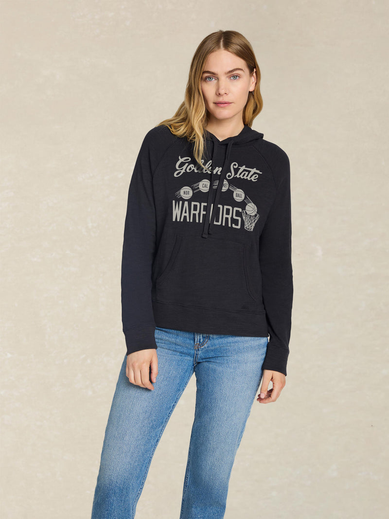 Golden State Warriors Sunwashed Organic Hoodie - Washed Black