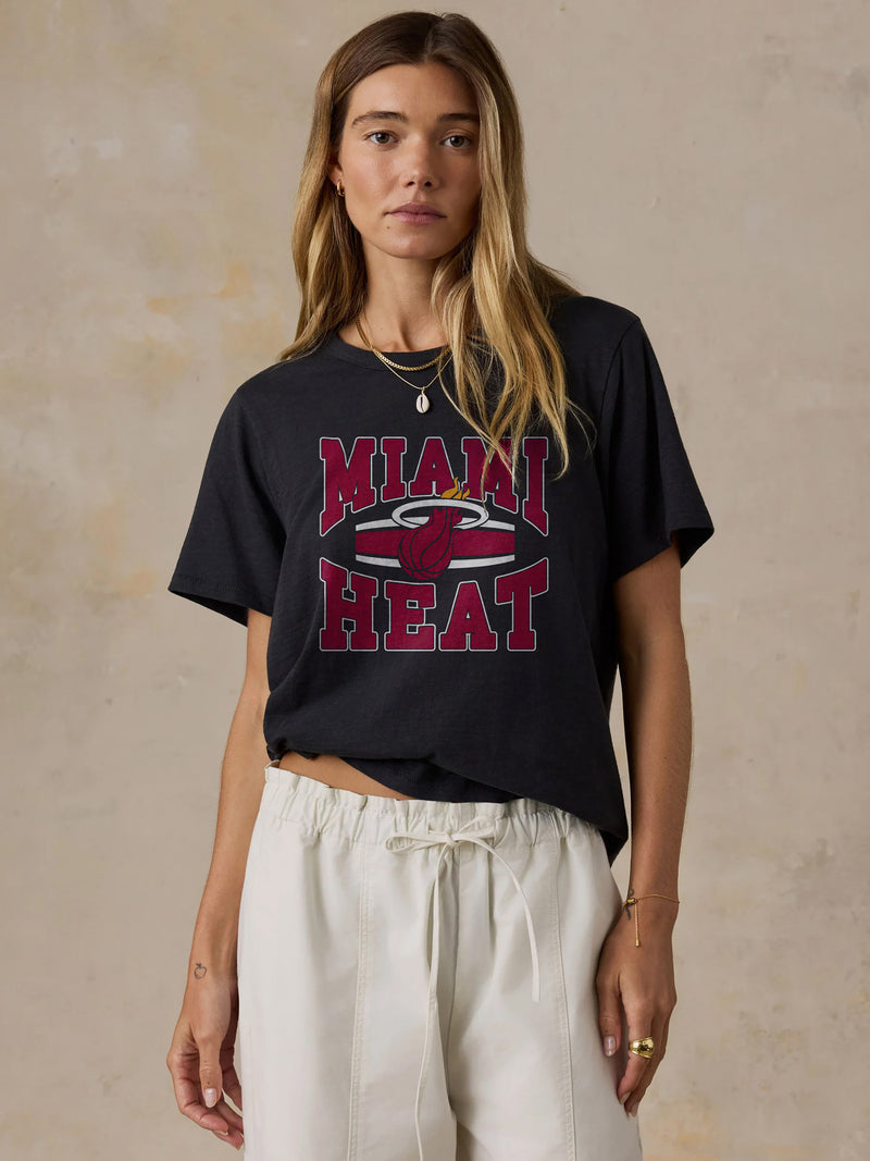 Miami Heat Sunwashed Regenerative Tee - Washed Black